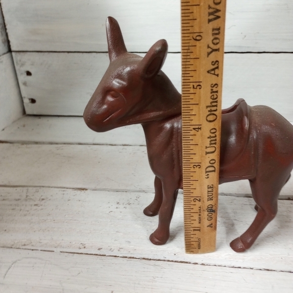 Vintage Cast Iron Donkey Mule Burro Coin Bank. - Picture 8 of 9